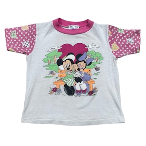 Camiseta para niños vintage de los 90 Mickey y Minnie Disney talla 5/6