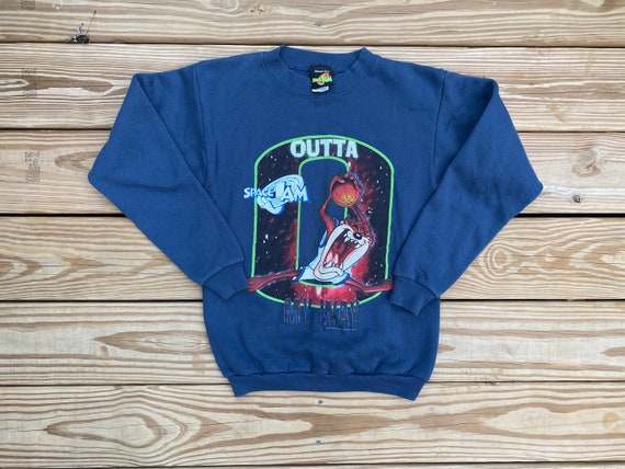 Kids Vintage 90's 1996 Youth Medium 10/12 Space Jam Sweatshirt