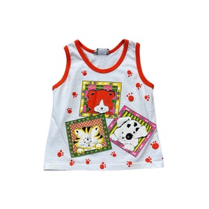 Kids vintage 90’s animals tank size 6