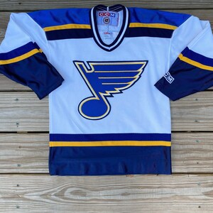 Vintage ST LOUIS BLUES NHL CCM Jersey M (Signed) – XL3 VINTAGE