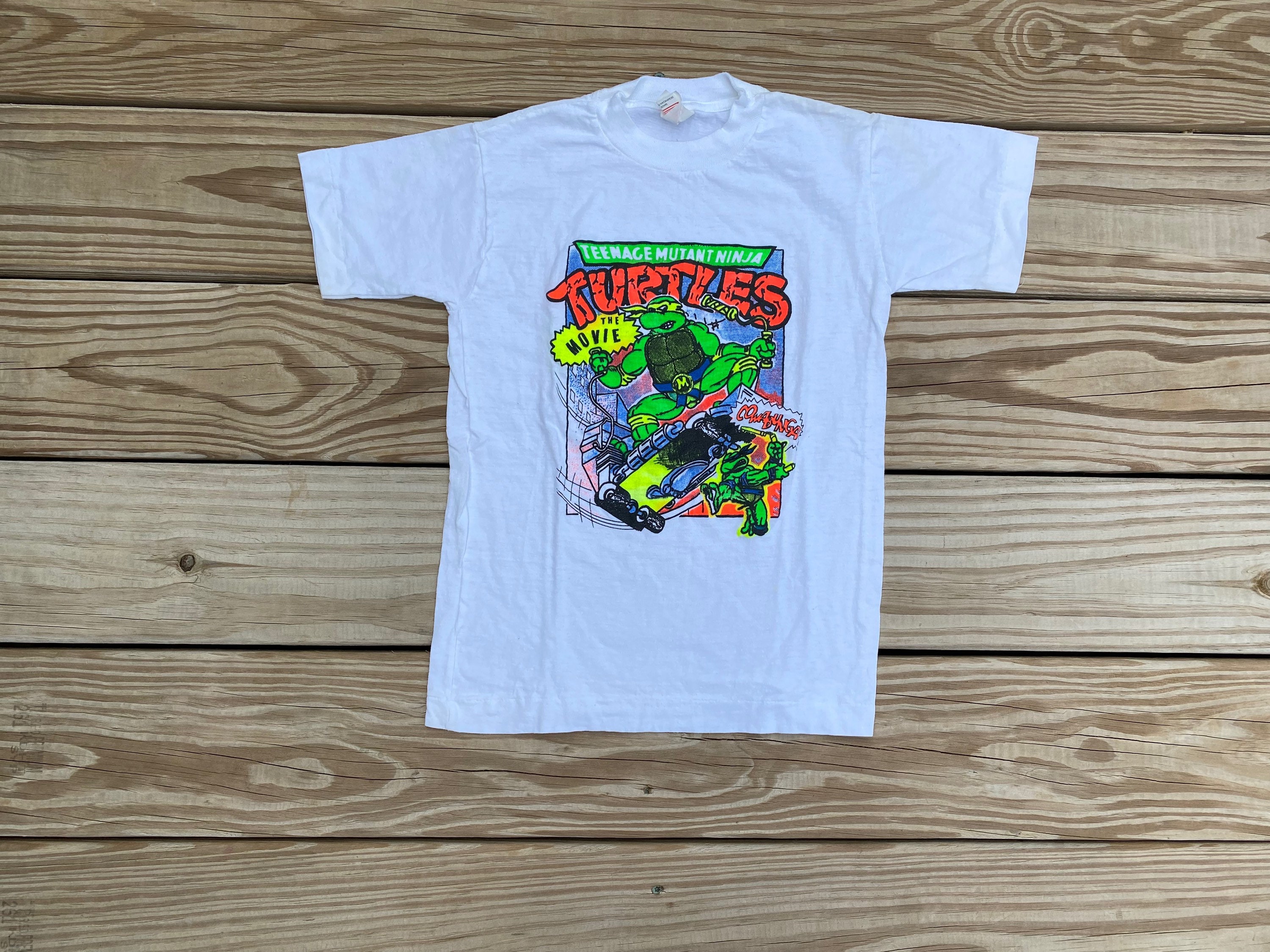 Vtg 90s Teenage Mutant Ninja Turtles Shirt TMNT Movie tshirt Kids Youth  MEDIUM