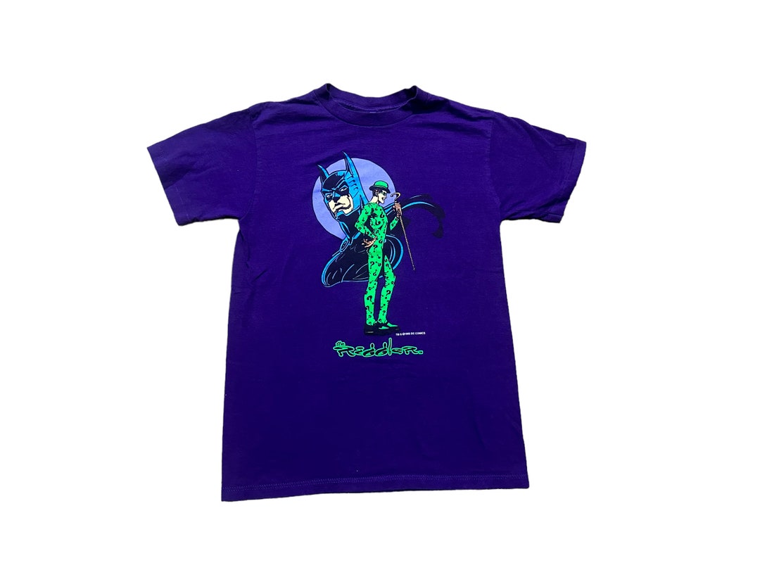 Kids Vintage 90’s Batman the Riddler Tee Size Youth Large 14/16 - Etsy