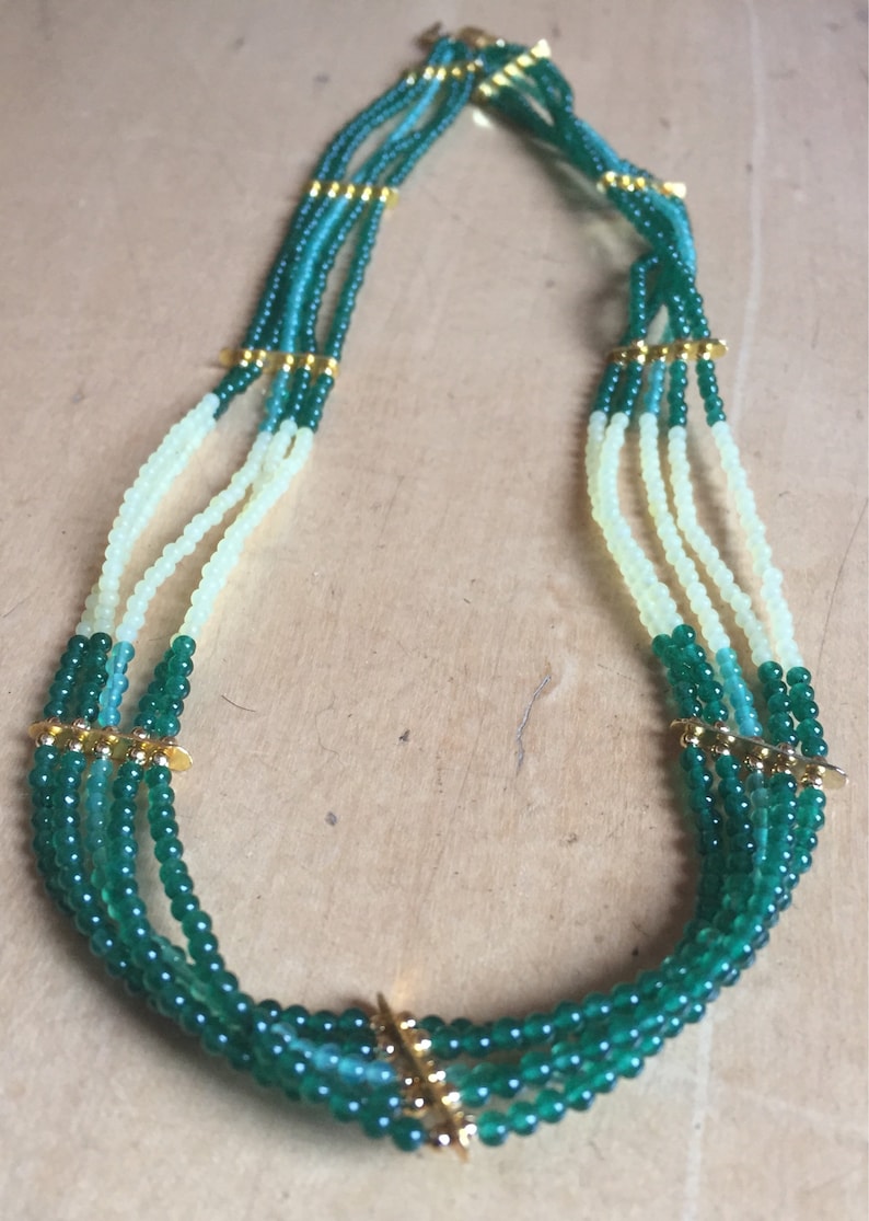 Neckskettebracelet Jade green