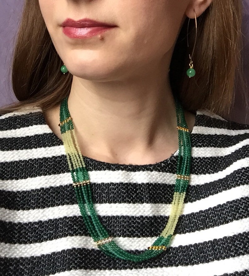 Neckskettebracelet Jade green