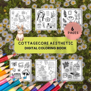 Cottagecore Aesthetic : Cozy Printable Coloring Book