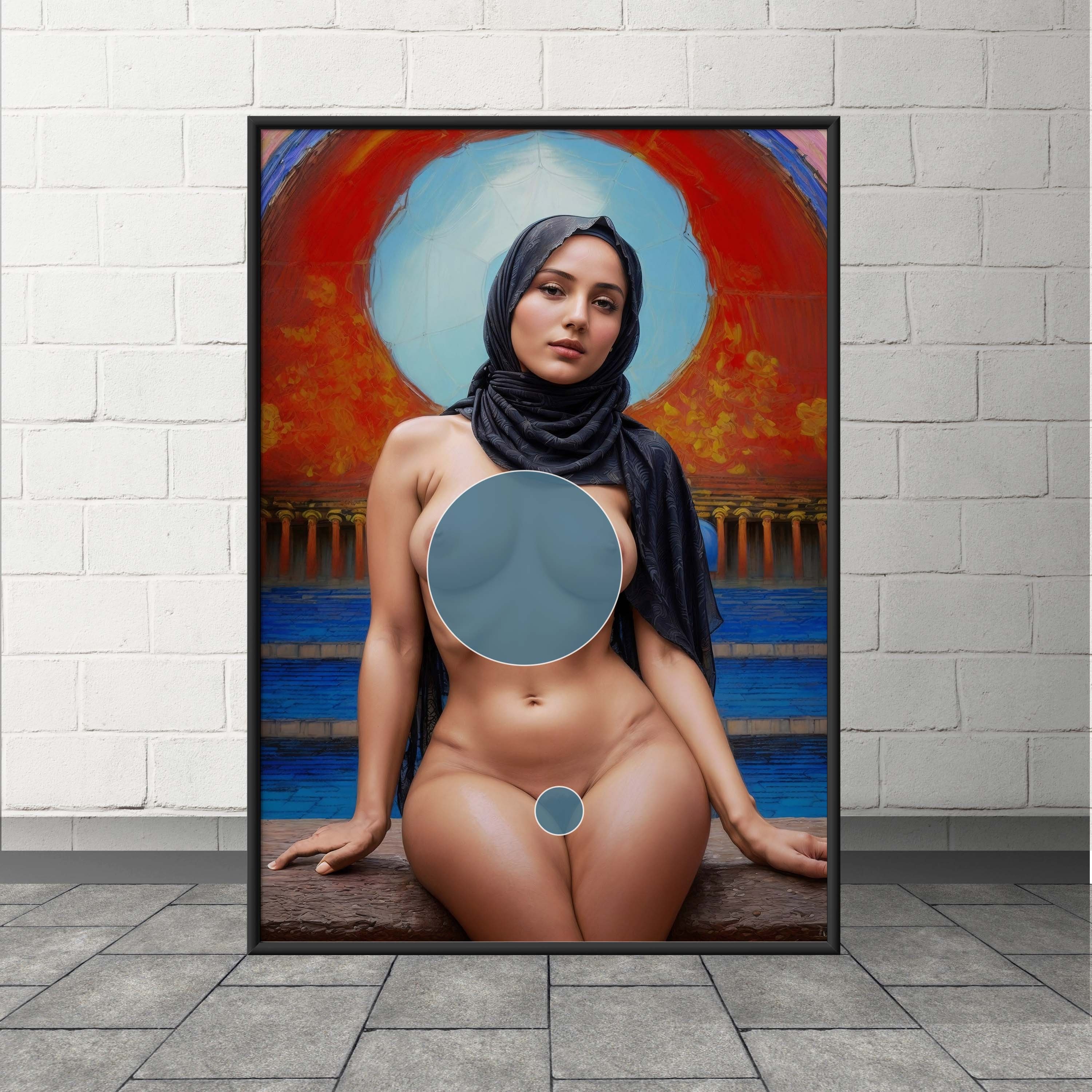 Arab nude painting - Etsy España