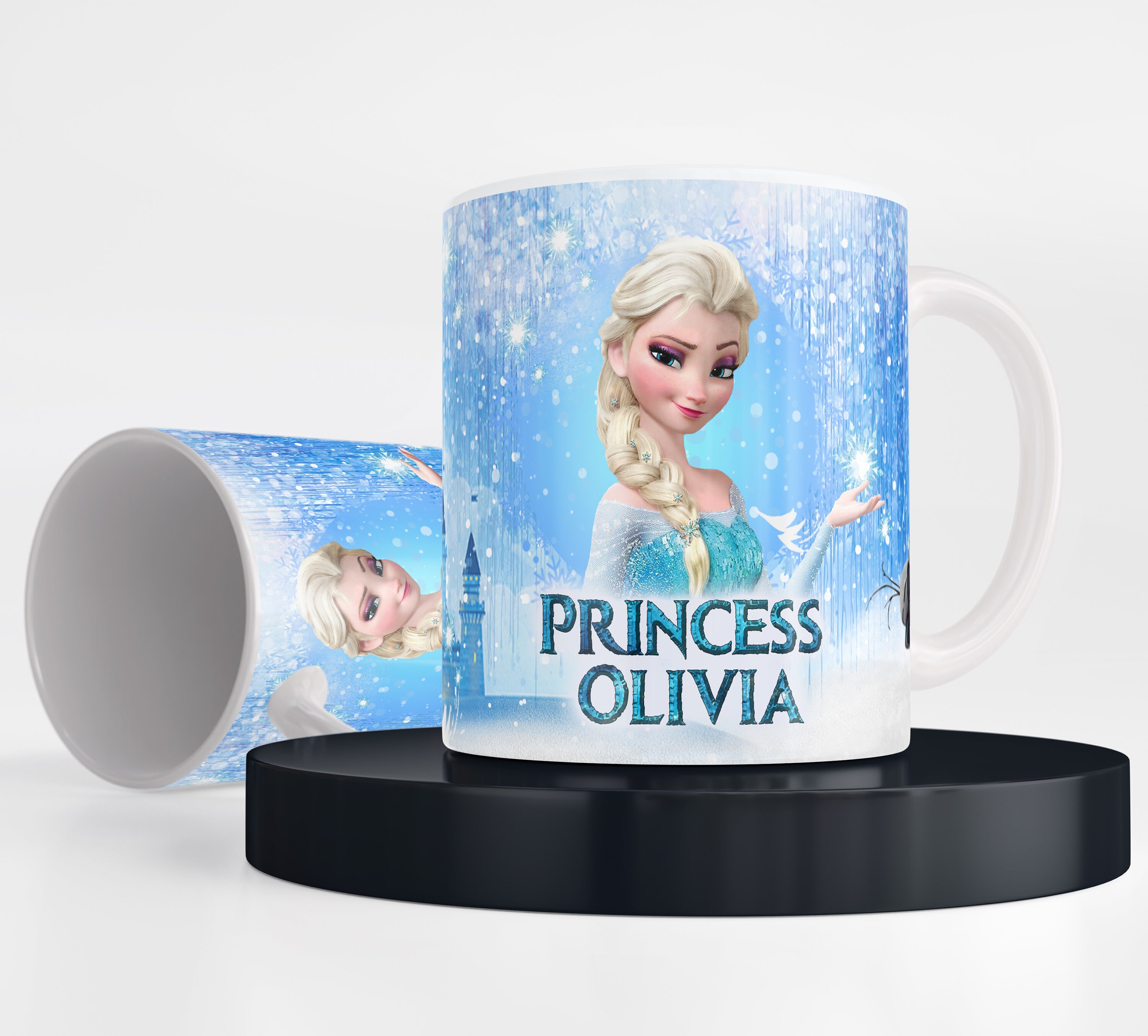 Disney Cups Frozen Elsa Anna Princess Cartoon Milk Cup Mugs 3D