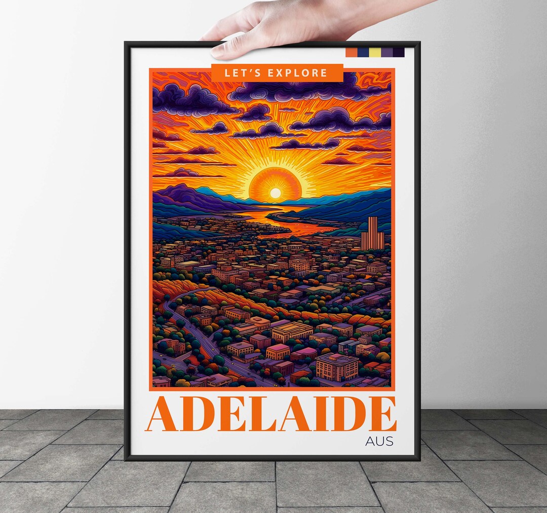 Adelaide Travel Print Australia Adelaide print Adelaide Etsy.de