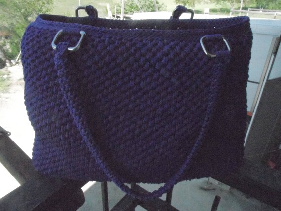 Borsa donna fatta a mano in cordino SWAN color bluette | Etsy Italia