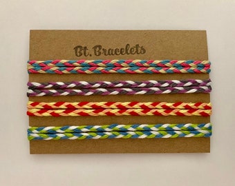 Set of 4 braids bracelets/anklets