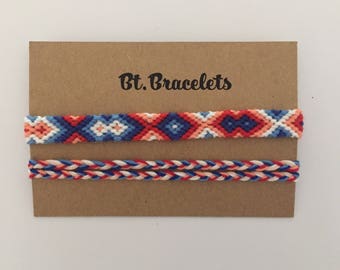 Friendship bracelets bracelets blue/red bracelets or anklets