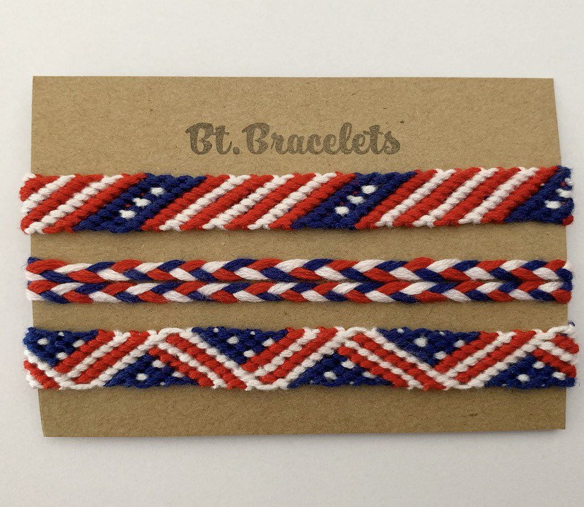 USA Friendshipbracelets Flag United States of America Fourth Etsy