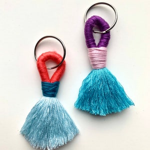 Keychain handmade bag chain bag hanger bright colors friendship style