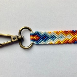 Keychain friendshipbracelets key hanger yellow/blue