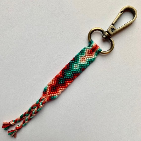 Keychain Friendship Bracelets Style Green/red