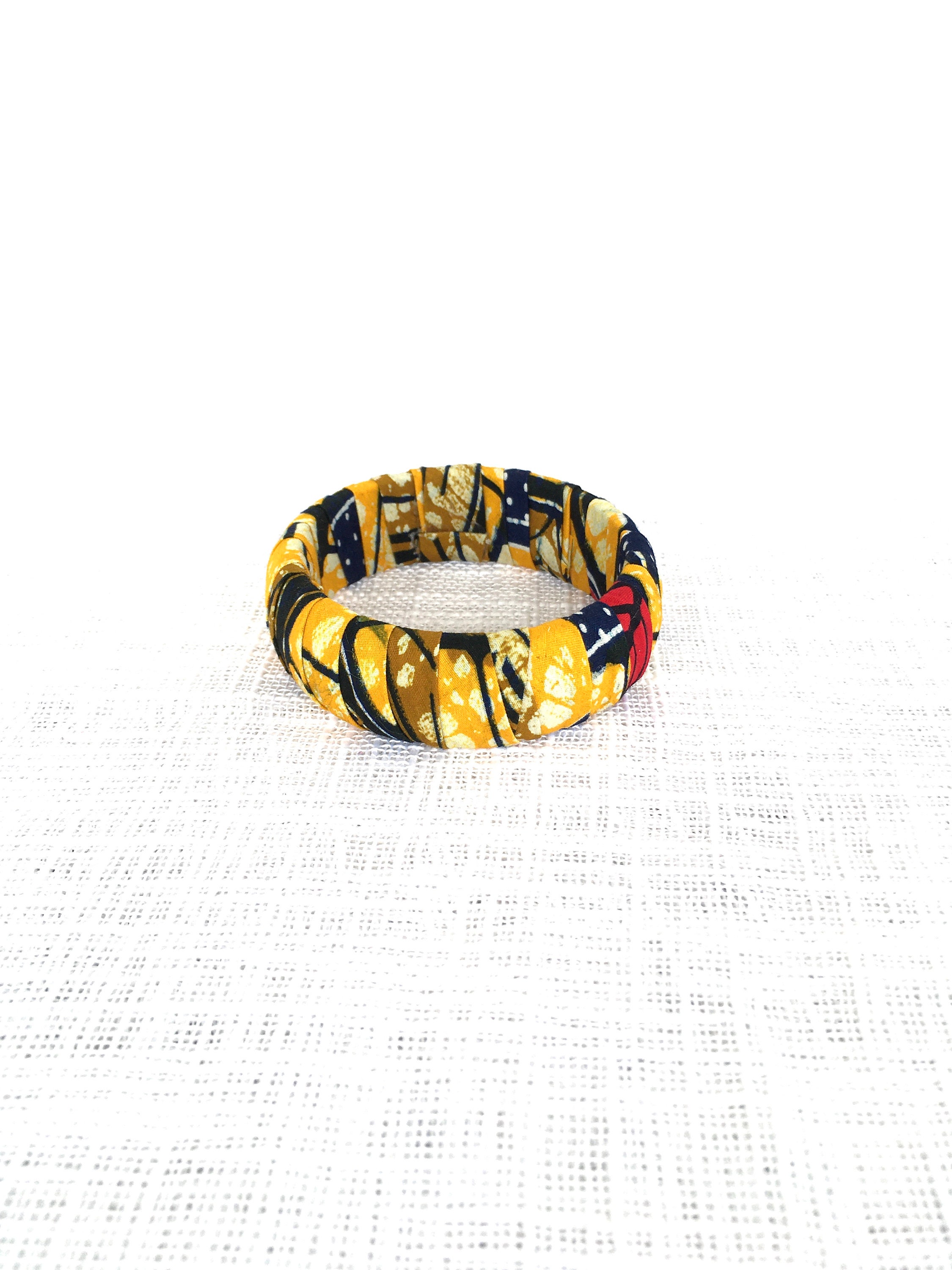 African Fabric Bracelets Chunky BanglesAfrica Bracelet Eco Etsy