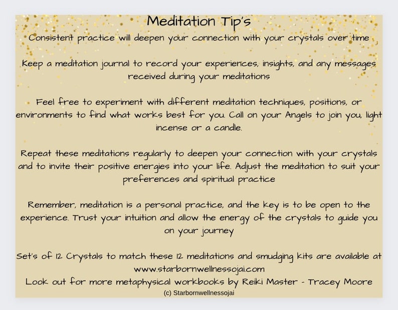 My Crystal Meditations Workbook, By Starborn Wellness image 7