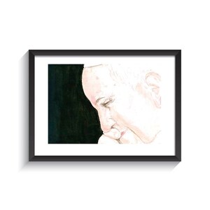 Pope Francis Original Watercolor Print