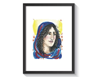 Mary of Nazareth Original Watercolor Print