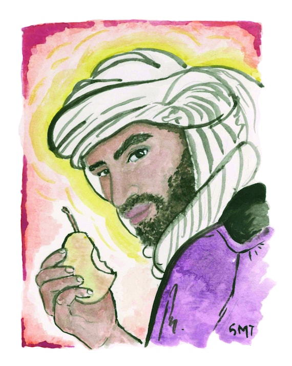Saint Augustine Of Hippo Original Watercolor Print Etsy