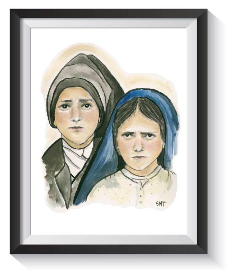 Saints Jacinta and Fransisco Original Watercolor Print image 2