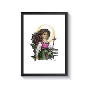 Saint Margaret of Antioch Original Watercolor Print