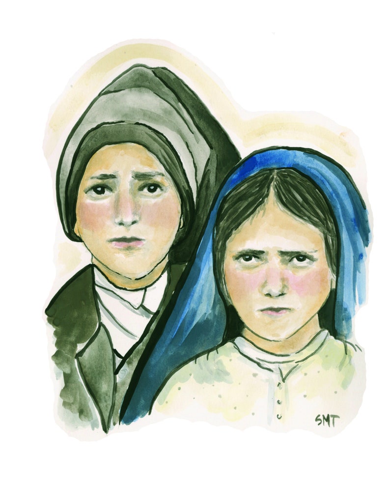 Saints Jacinta and Fransisco Original Watercolor Print image 3