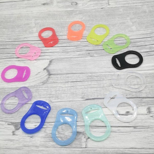 Adapter for ringless pacifiers, silicone adapter