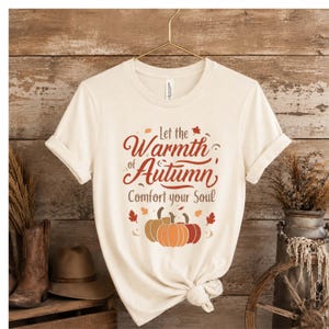 Spicy Cottage Core Herfstoogsttop, T-shirt herfst, katoenen uniseks T-shirt