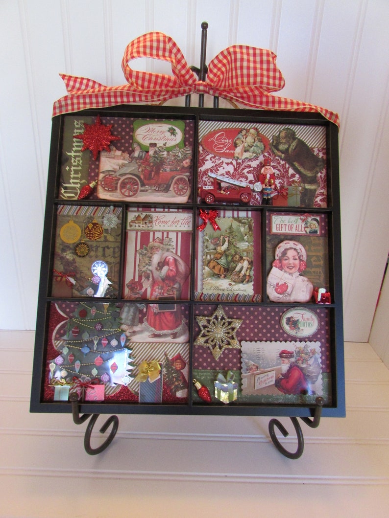 Vintage Christmas Printer Tray/shadow Box/holiday/christmas Etsy