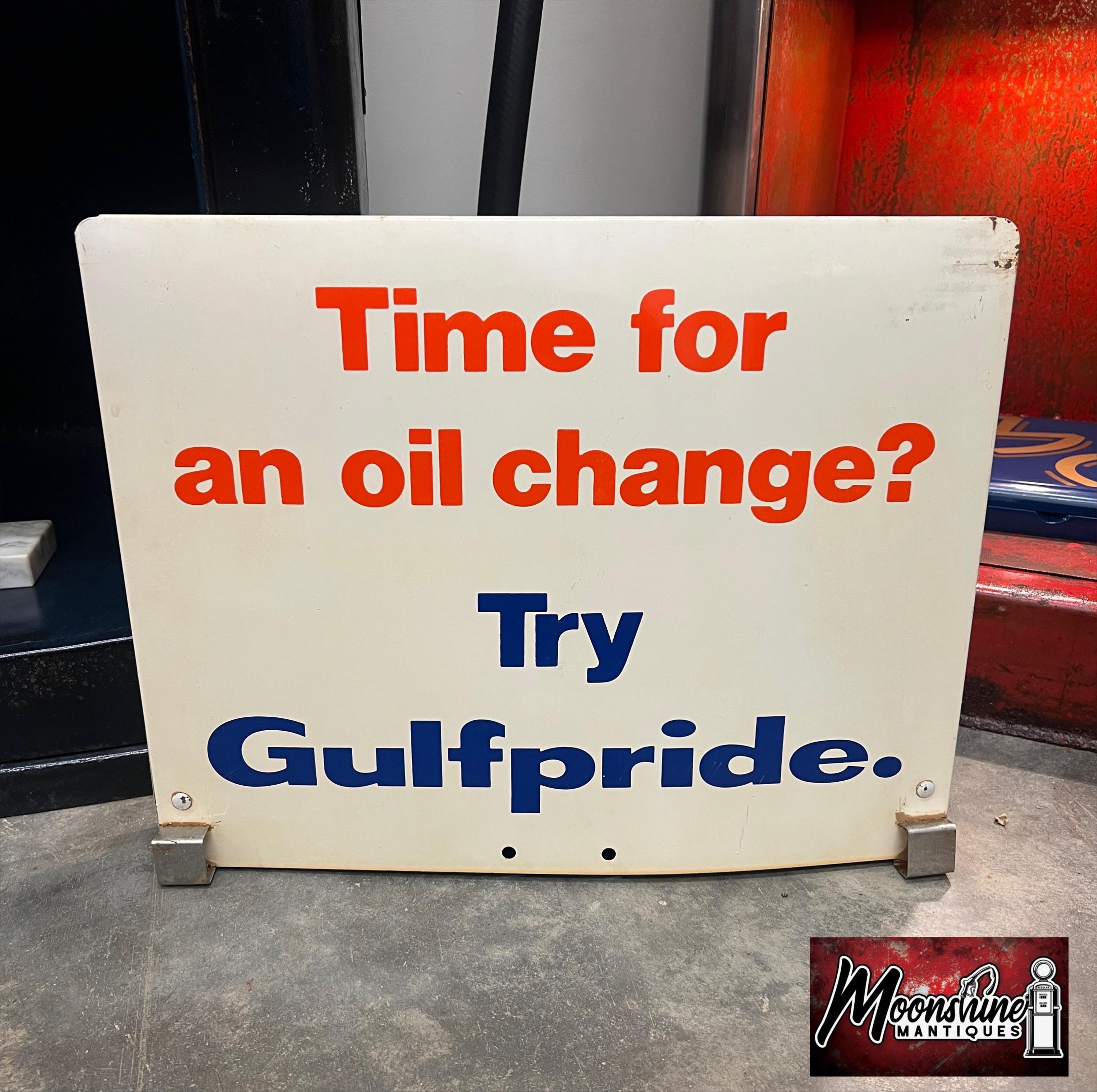 Gulfpride Motor Oil Sign