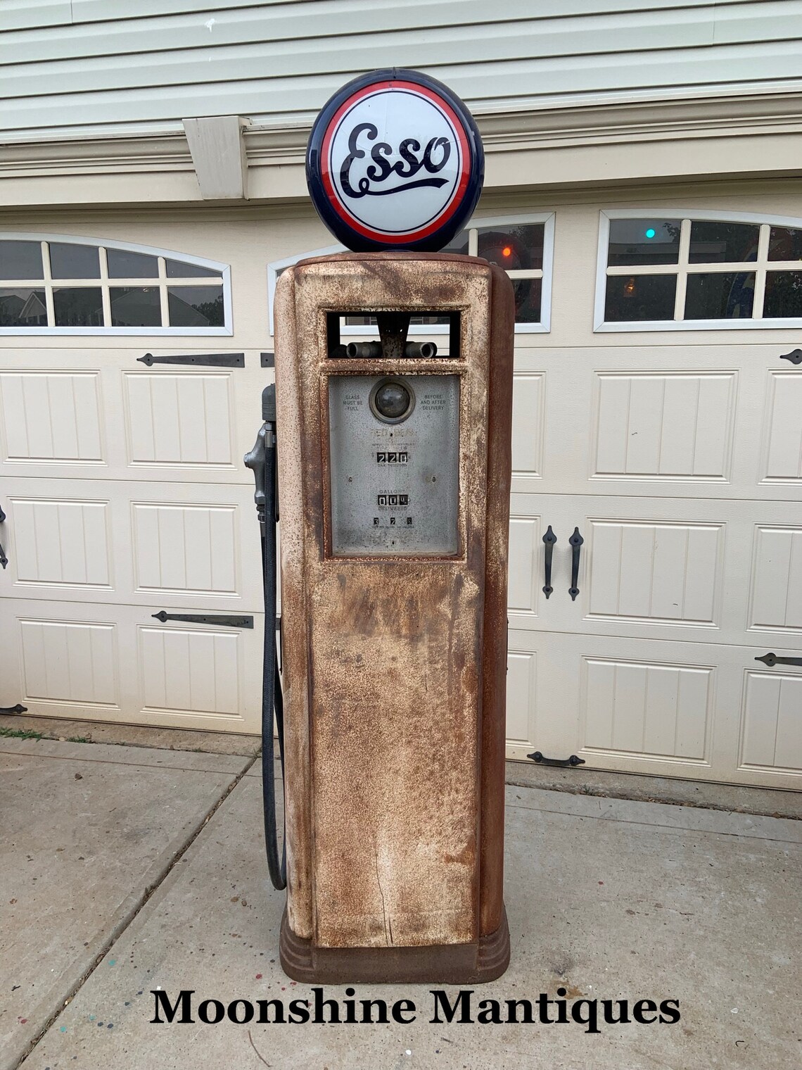 Vintage 1930s ESSO Neptune 855 Gas Pump Mancave Decor / Etsy