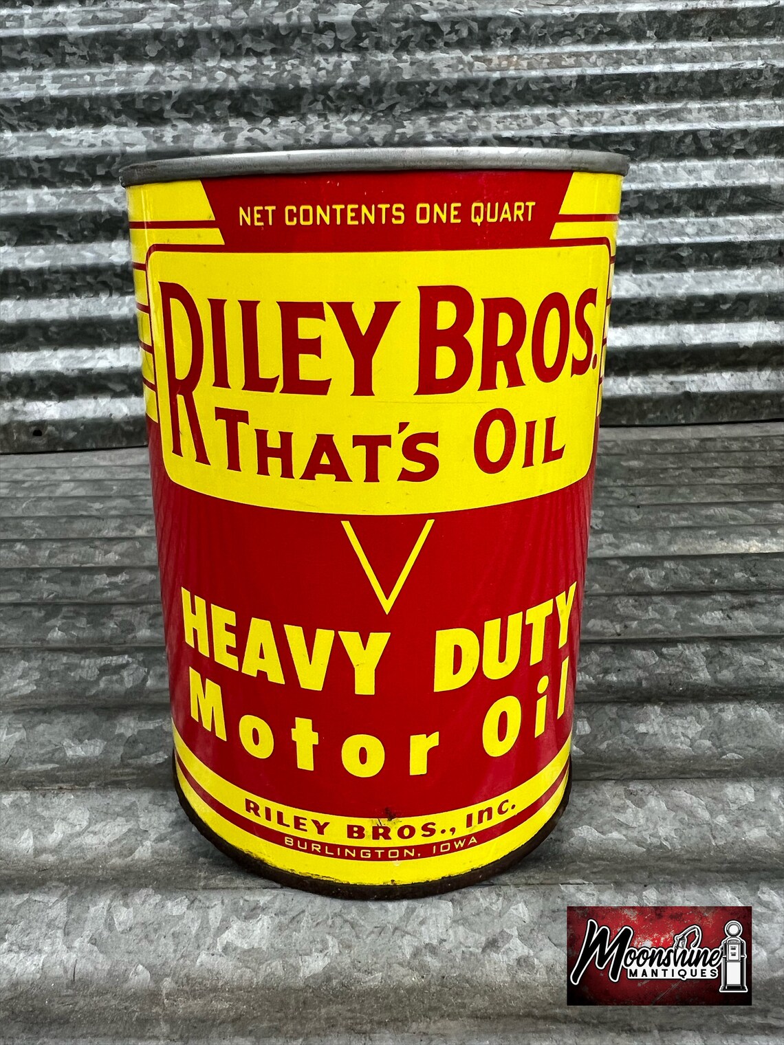 1950s RILEY BROTHERS Heavy Duty Motor Oil Can 1 Qt. Gas & Etsy