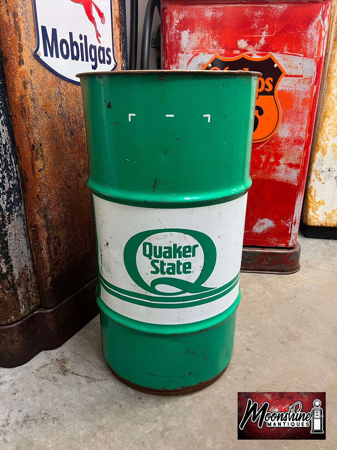 1990's Vtg. QUAKER STATE 16 Gal. Gear Oil Drum Mancave Etsy