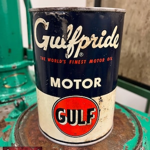 Vintage Gulf Oil Can - Etsy
