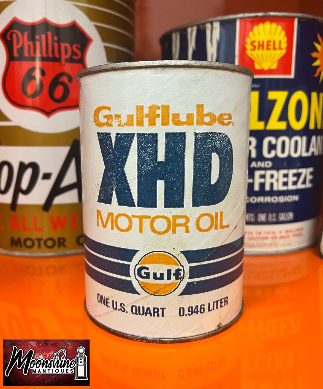 Vtg. GULF Gulflube XHD Motor Oil Can 1 Qt Gas & Oil - Etsy