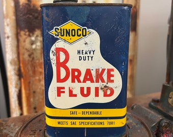 1950’s SUNOCO Brake Fluid Can - Gas & Oil