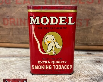 Vtg. MODEL Smoking Tobacco Pocket Tin