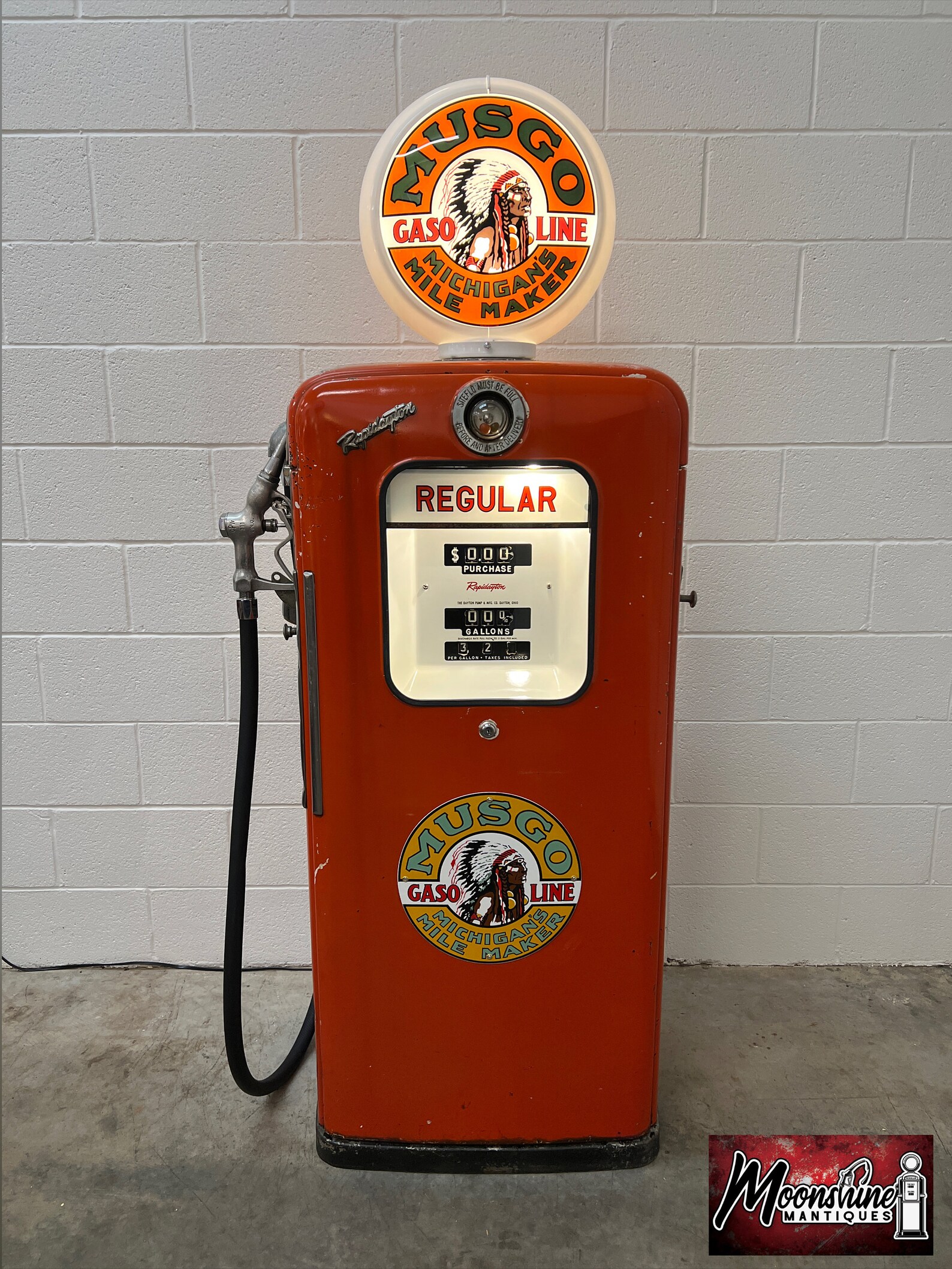 Rustoration 1940s MUSGO Dayton Rapidayton Gas Pump Gas & Etsy