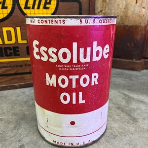 1930’s ESSO Essolube Motor Oil Can 5 qt. - Gas & Oil