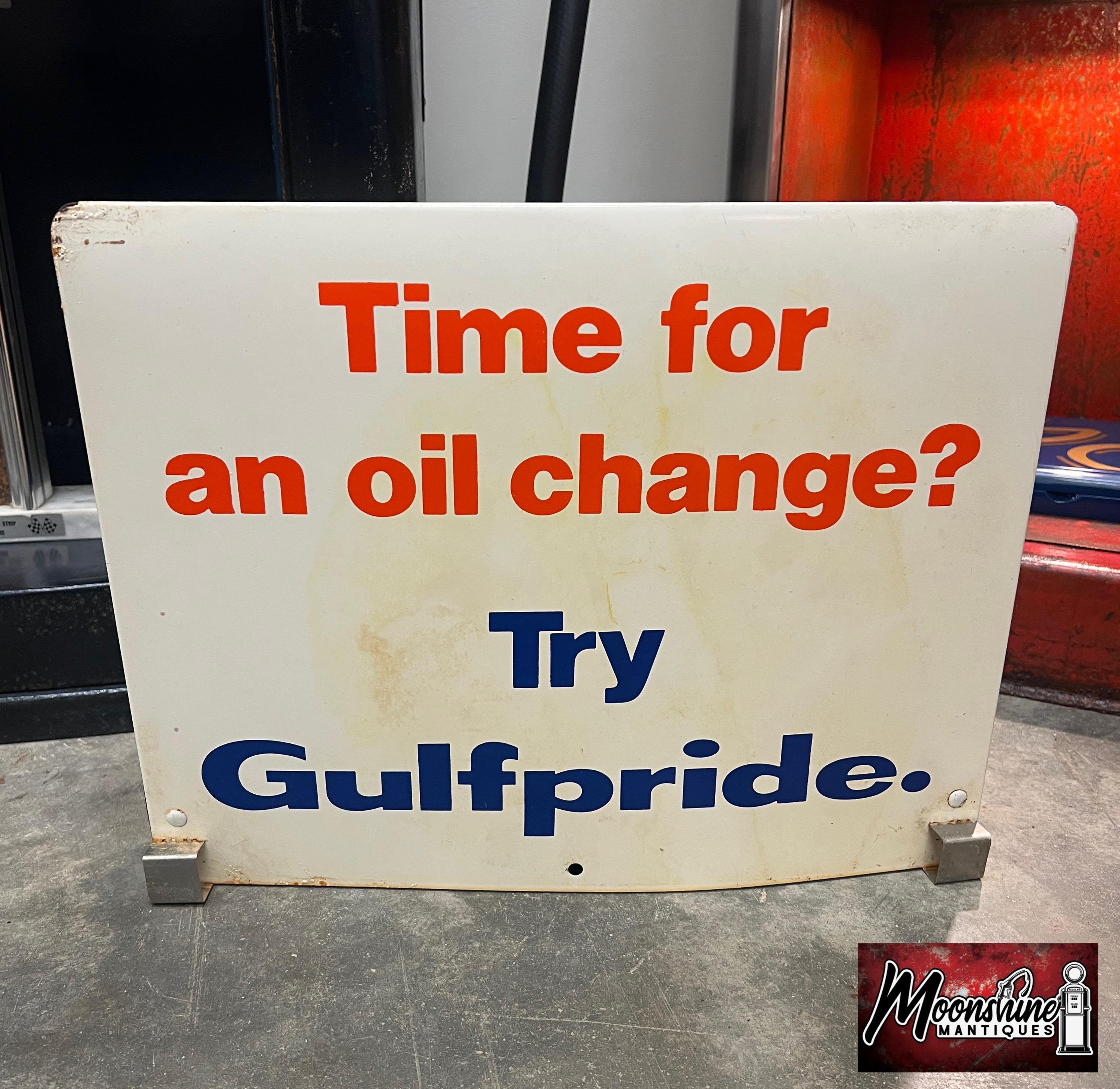 Original 1960’s GULF Gulfpride Motor Oil Sign - Gas & Oil - Etsy