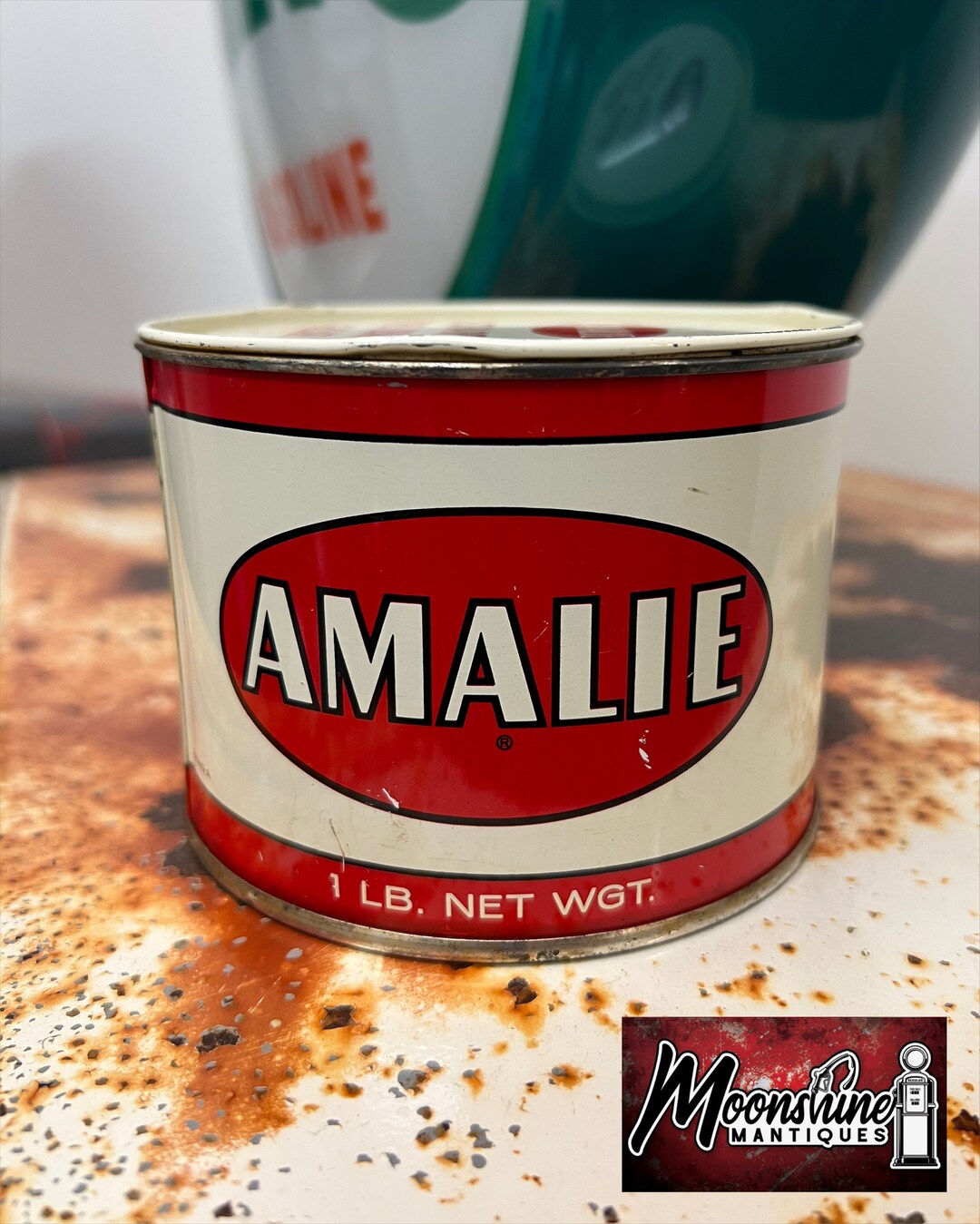 Full 1960's AMALIE Grease Can Gas & Oil Etsy