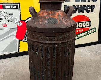 Antique ELLISCO 10 Gallon Super Service Oil Can - Gas & Oil
