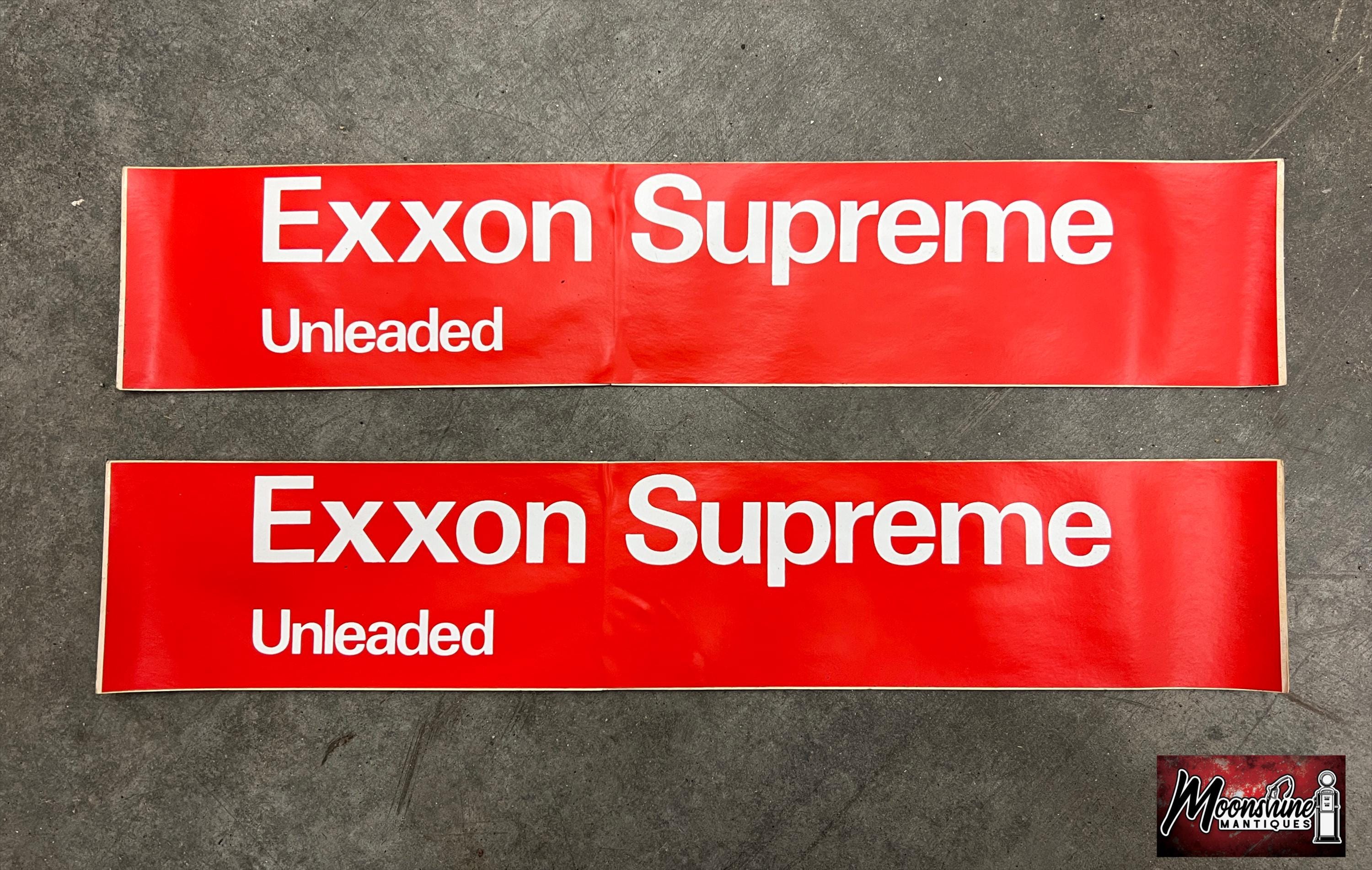 Pair of Original 1980's EXXON SUPREME Gas Pump Decals - NOS - Etsy