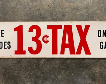 Original Gas Pump Tax Decal - NOS