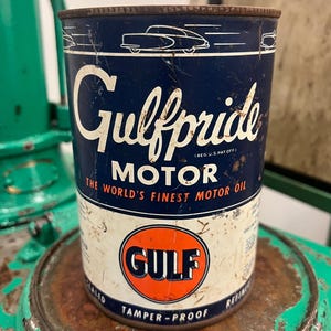 Vintage Gulf Oil Can - Etsy