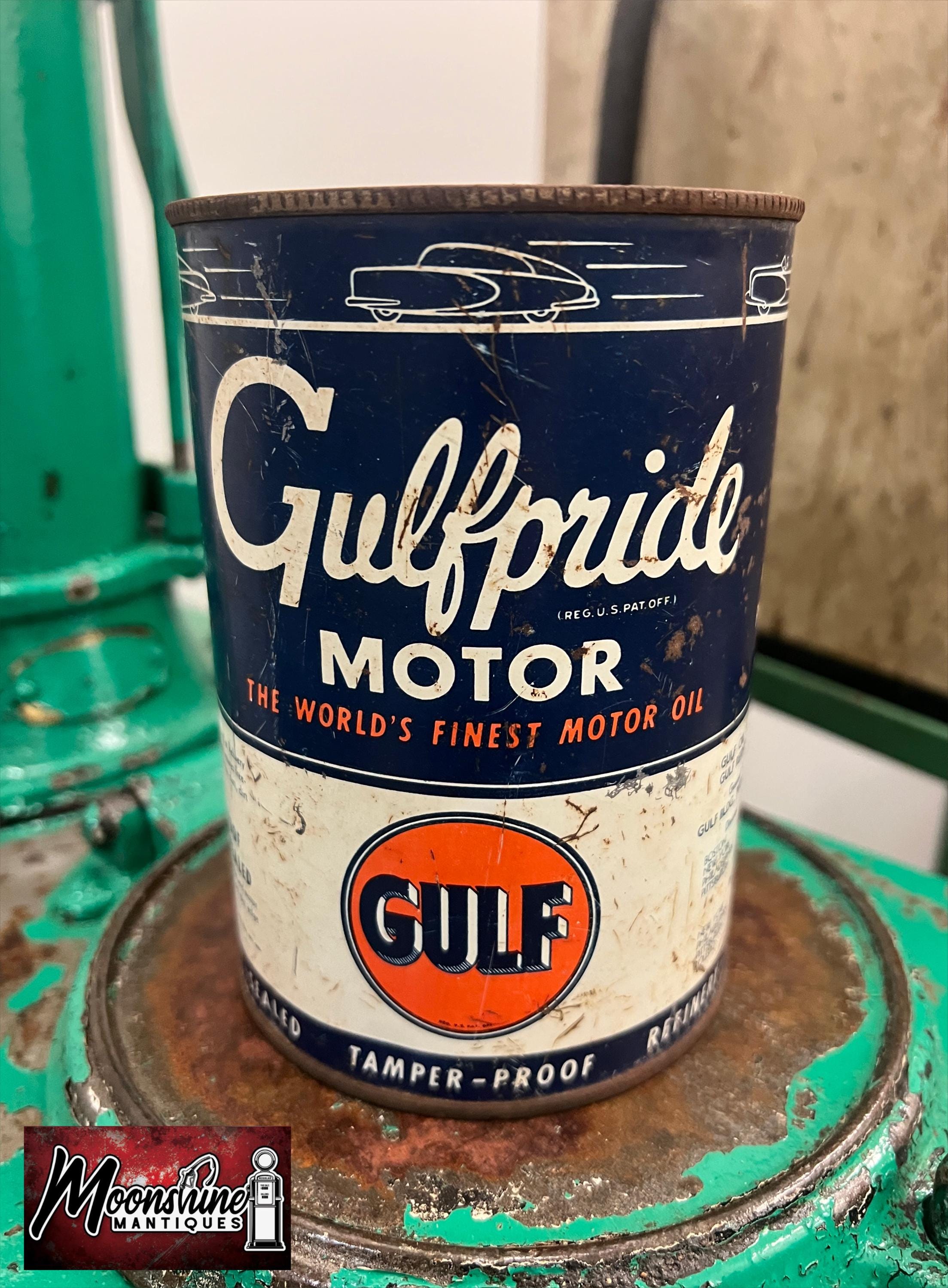 Gulf Motor Oil Can - Etsy