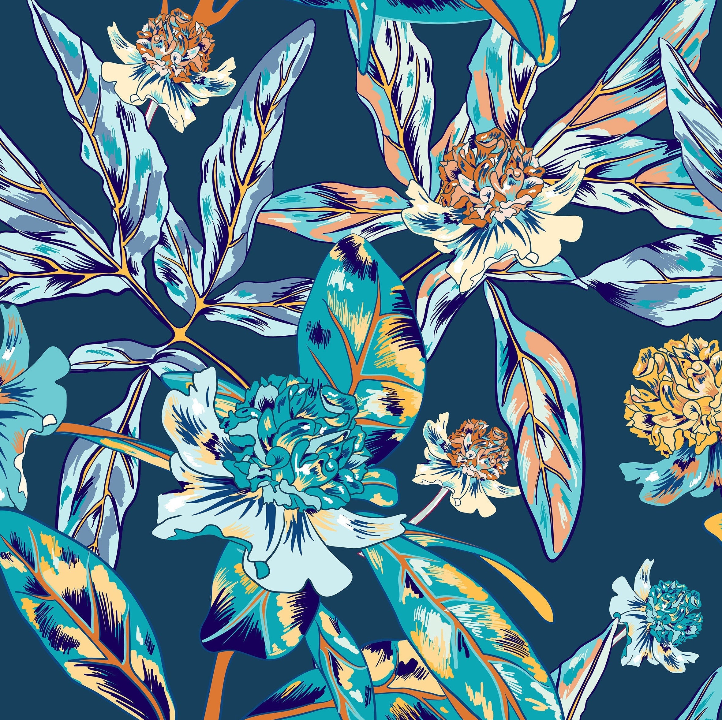 Vintage Floral Digital Paper Printable Wallpaper Click to Etsy