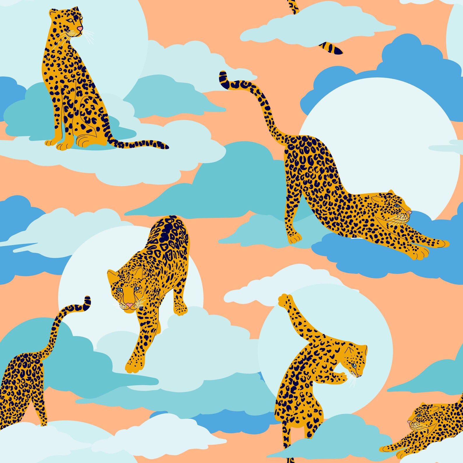 Black Panther Seamless Pattern Commercial License Click to Etsy