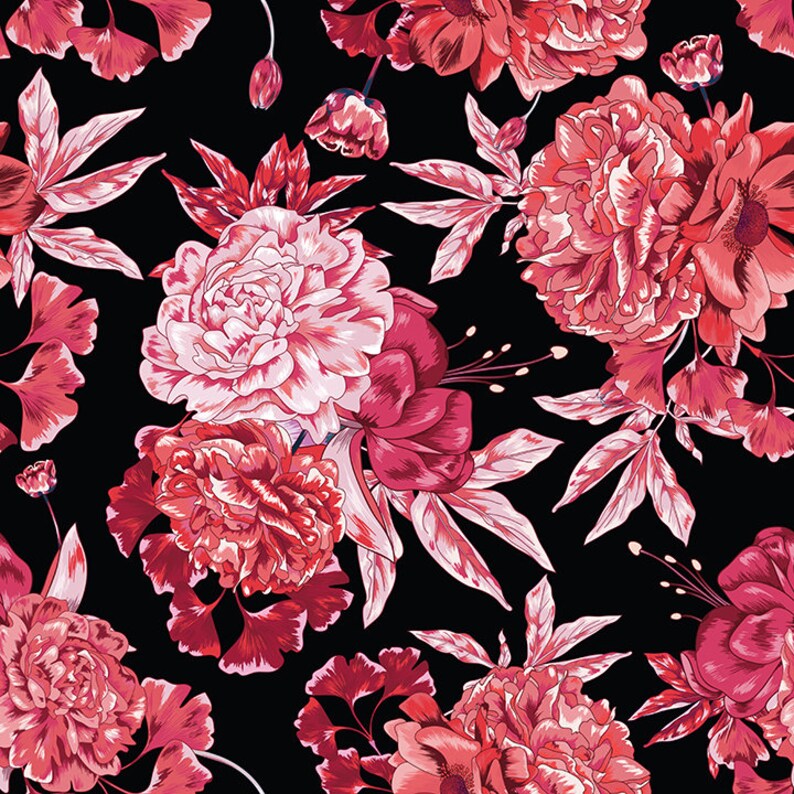 Floral Paper Giftwrap Set Garden Flowers Scrapbook Paper Vintage Hawaii Seamless Botanical Botanical Pattern Digital Wrapping